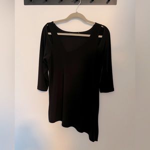 Sympli Woman’s Slant Top with 3/4 Sleeves